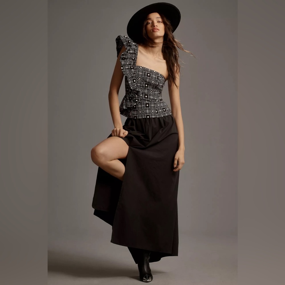 By Anthropologie One-Shoulder Ruffle Tank - Picture 2 of 8